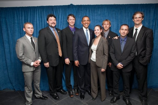 Anthony Nagatani with campaign supporters